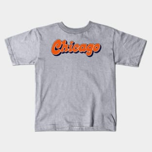 Chicago Bears  // Retro Colors Faded Style Design Kids T-Shirt